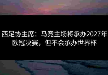 西足协主席：马竞主场将承办2027年欧冠决赛，但不会承办世界杯