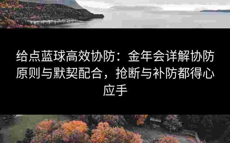 给点蓝球高效协防:金年会详解协防原则与默契配合,抢断与补防都得心应手 给点蓝球高效协防:金年会详解协防原则与默契配合,抢断与补防都得心应手